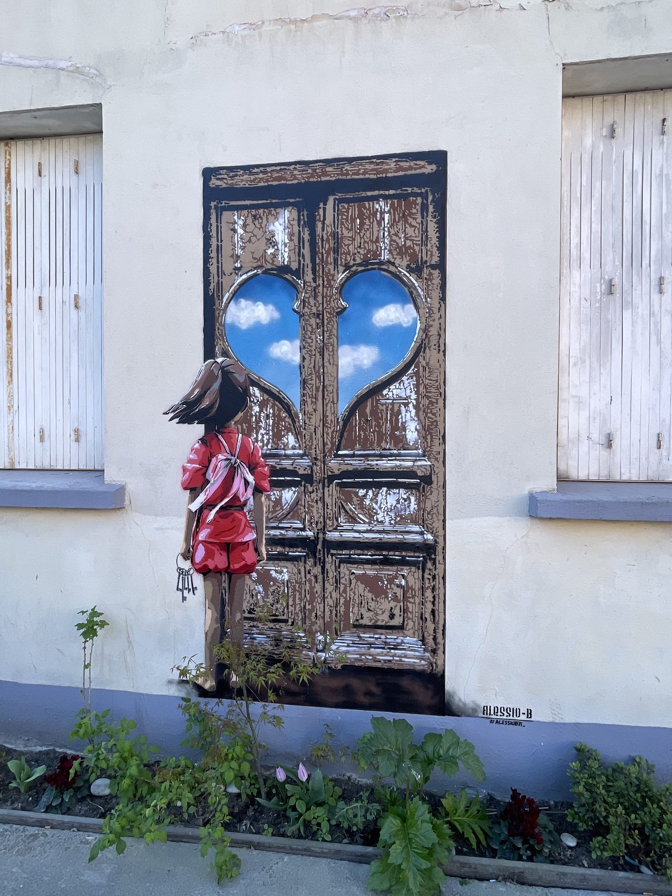 Porta del cuore — murales Alessio B